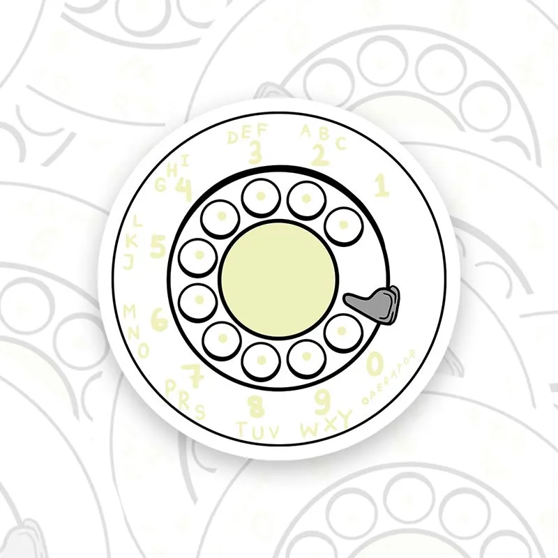 Rotary Dial Vintage Geek Sticker
