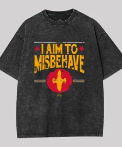 I Aim to Misbehave Firefly Geek Washed T-shirt