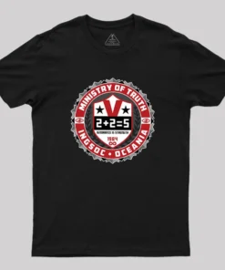 Alternative view of George Orwell 1984 Dystopia Ministry Of Truth Geek T-Shirt