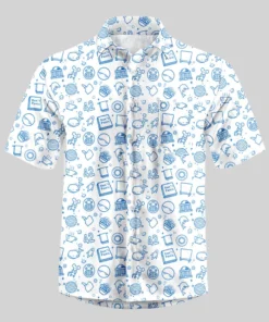 Galaxy White Button Up Pocket Shirt