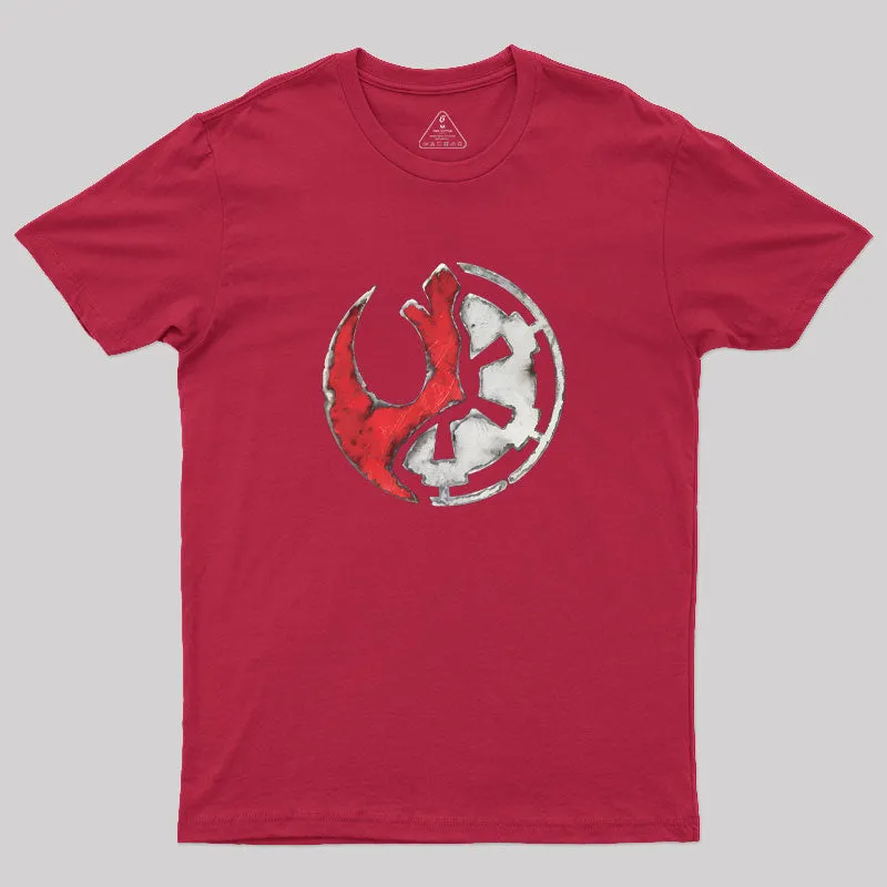 Shattered Rebel Empire Geek T-Shirt - Image 4