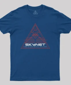Alternative view of Skynet Red Line Geek T-Shirt