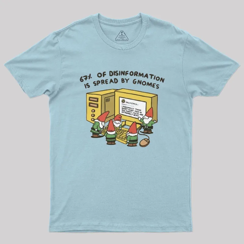 Gnome Disinformation Geek T-Shirt - Image 10