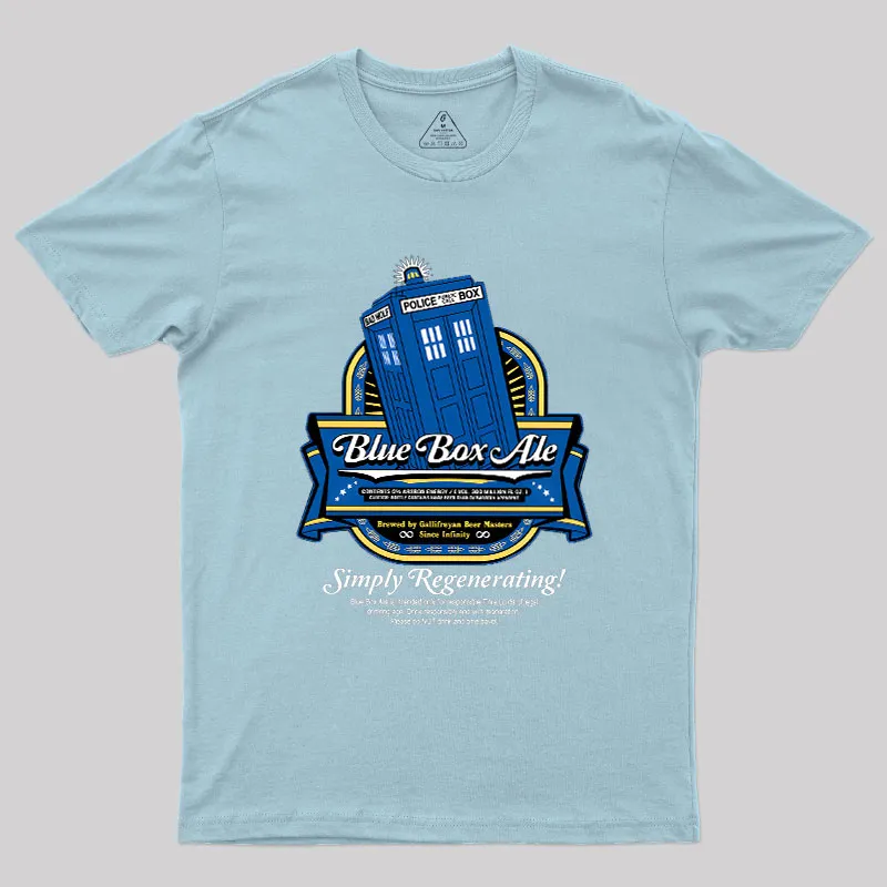 Blue Box Ale Geek T-Shirt - Image 8