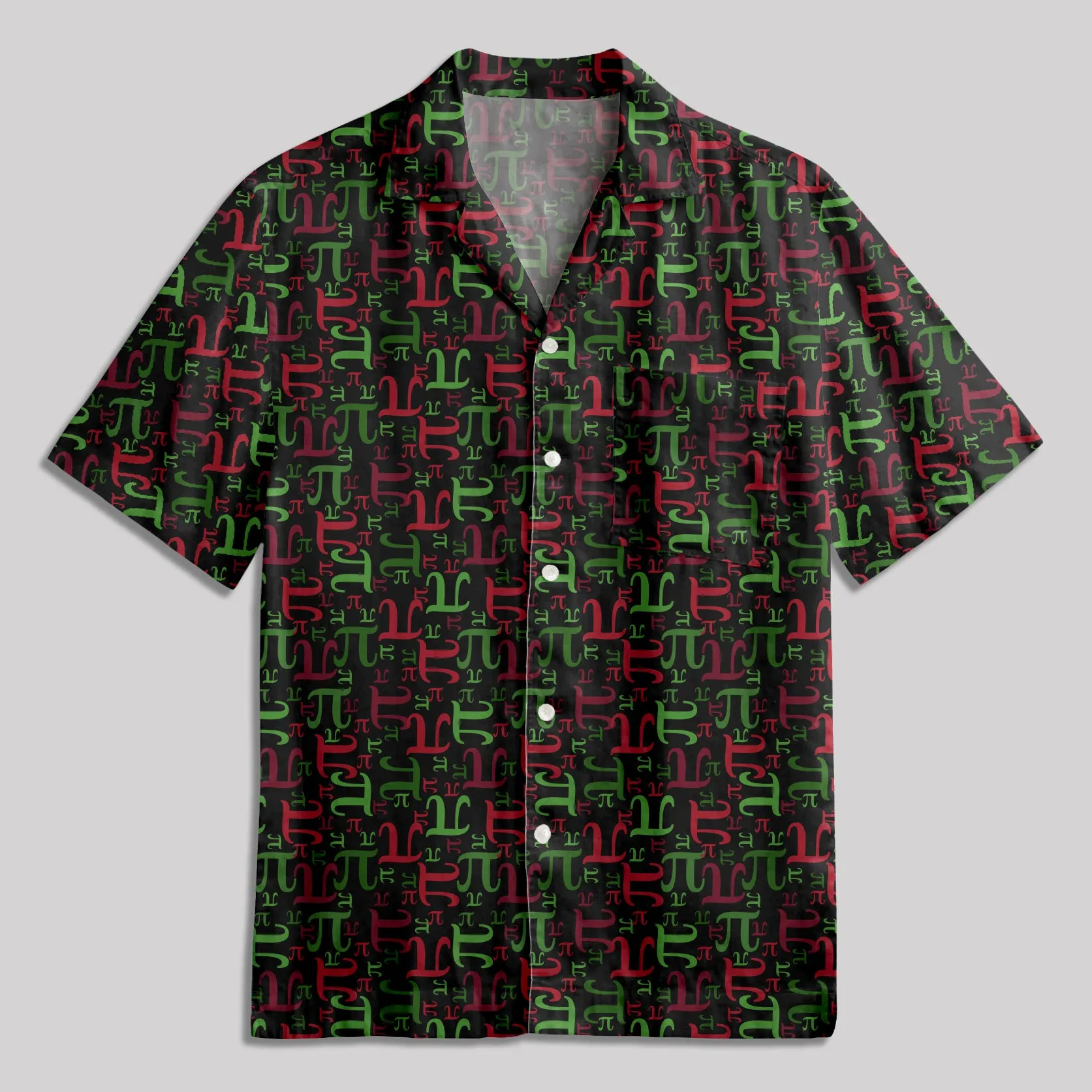 Math Christmas PI Button Up Pocket Shirt - Image 4