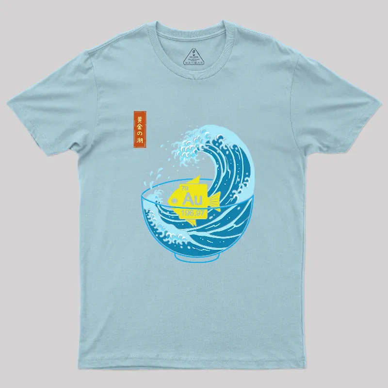Golden Wave Geek T-Shirt - Image 9
