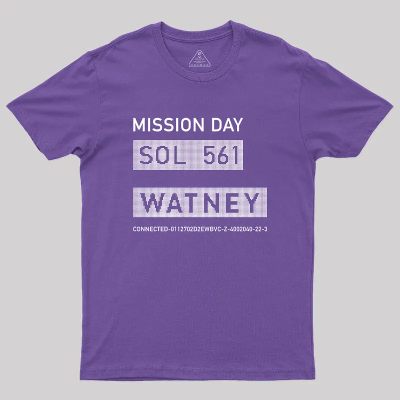 The Martian Watney Emblem Geek T-Shirt - Image 6