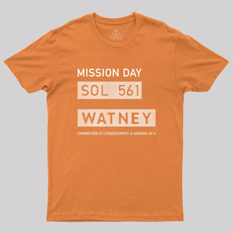 The Martian Watney Emblem Geek T-Shirt - Image 7