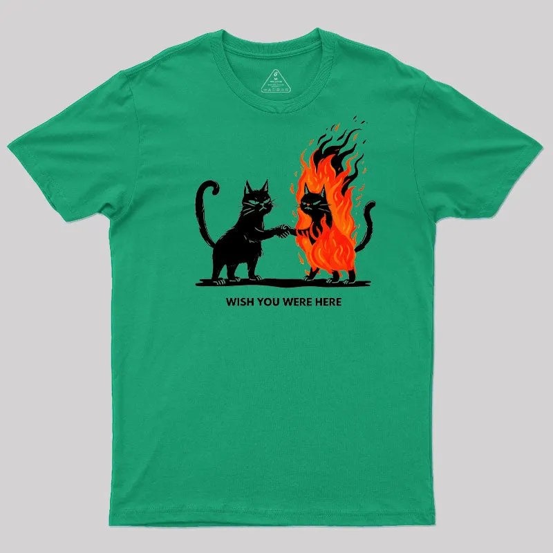 Wish You Were Here : Cat Geek T-Shirt - Image 10