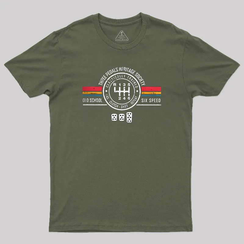 Three Pedals Heritage Society Geek T-Shirt - Image 3