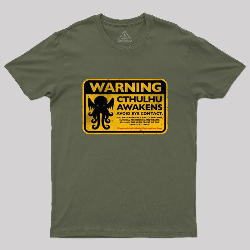 Cthulhu Warning T-Shirt - Image 3