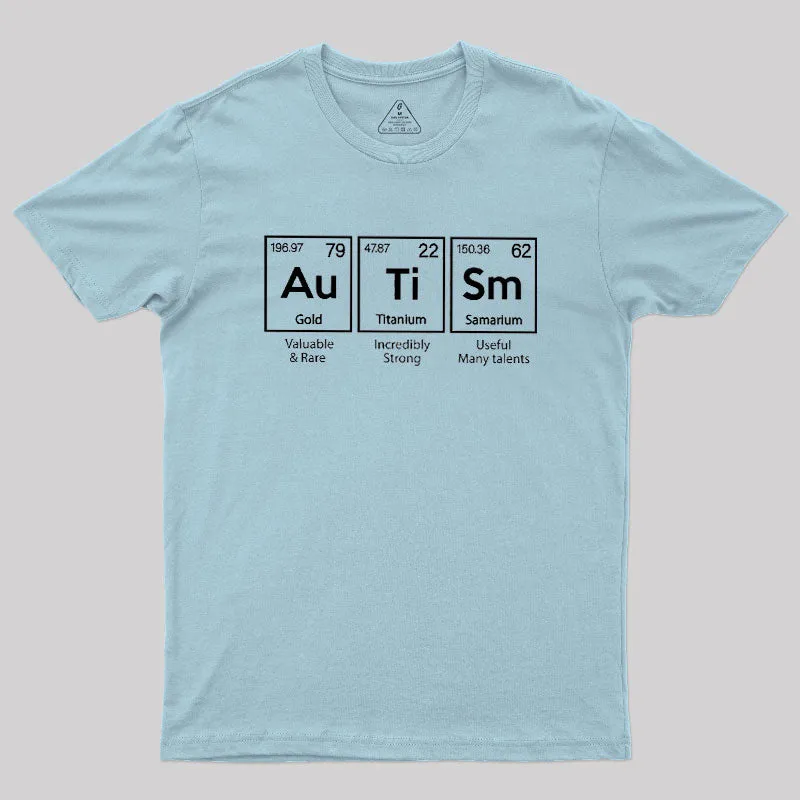 Autism Awareness Elements Periodic Geek T-Shirt - Image 10