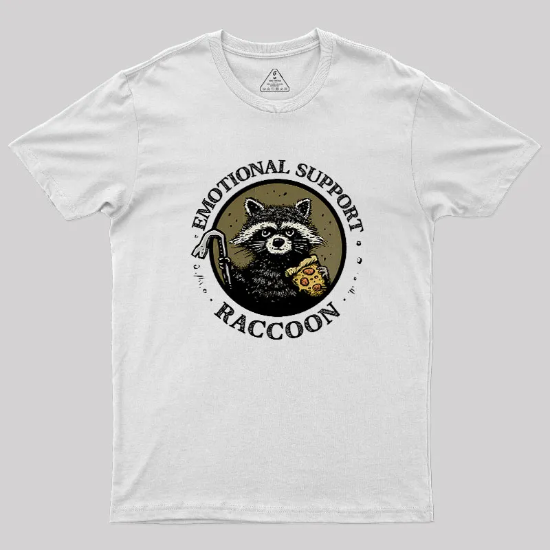 Emotional Support Raccoon Geek T-Shirt - Image 9