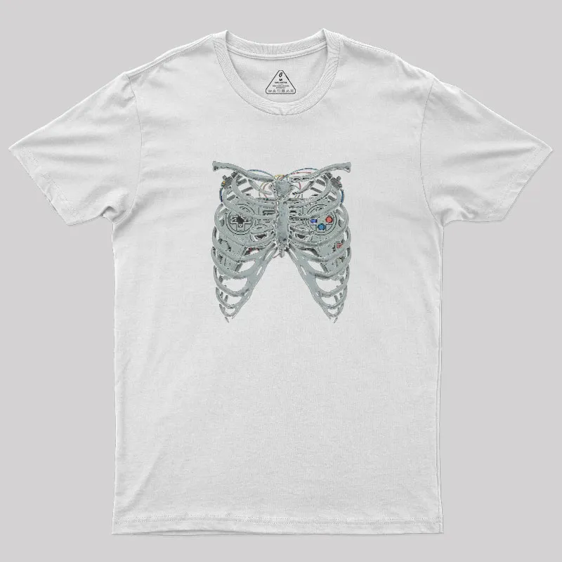 Cyber Skeleton Geek T-Shirt - Image 11