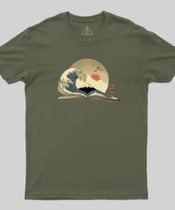 The Great Wave of Knowledge Geek T-Shirt