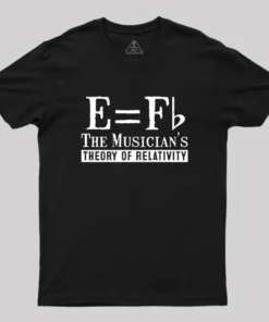 Alternative view of E Equals F Flat Theory Of Relativity Geek T-Shirt