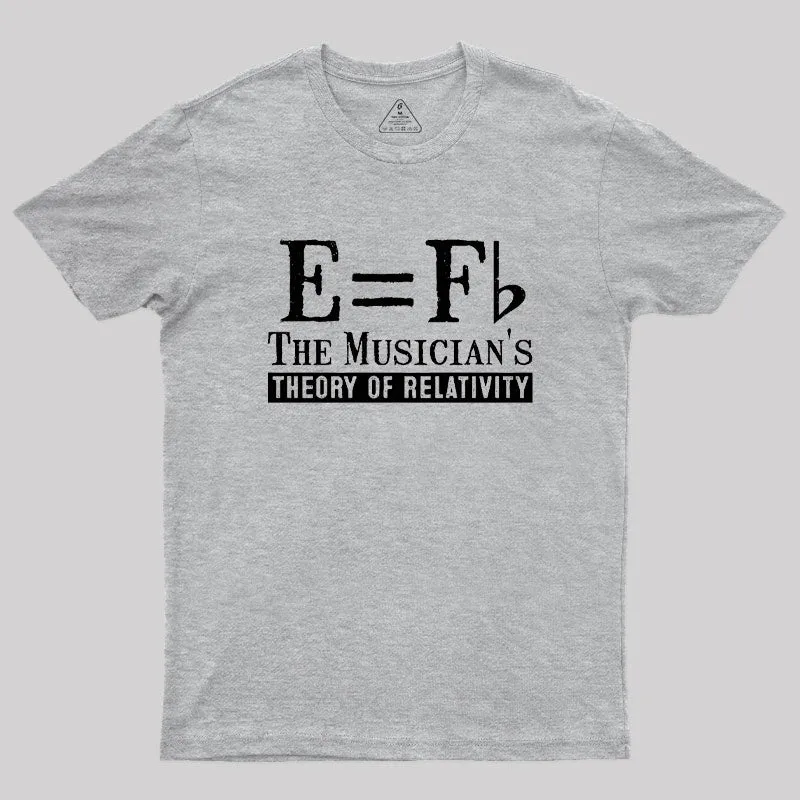 E Equals F Flat Theory Of Relativity Geek T-Shirt - Image 4