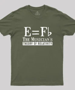 E Equals F Flat Theory Of Relativity Geek T-Shirt