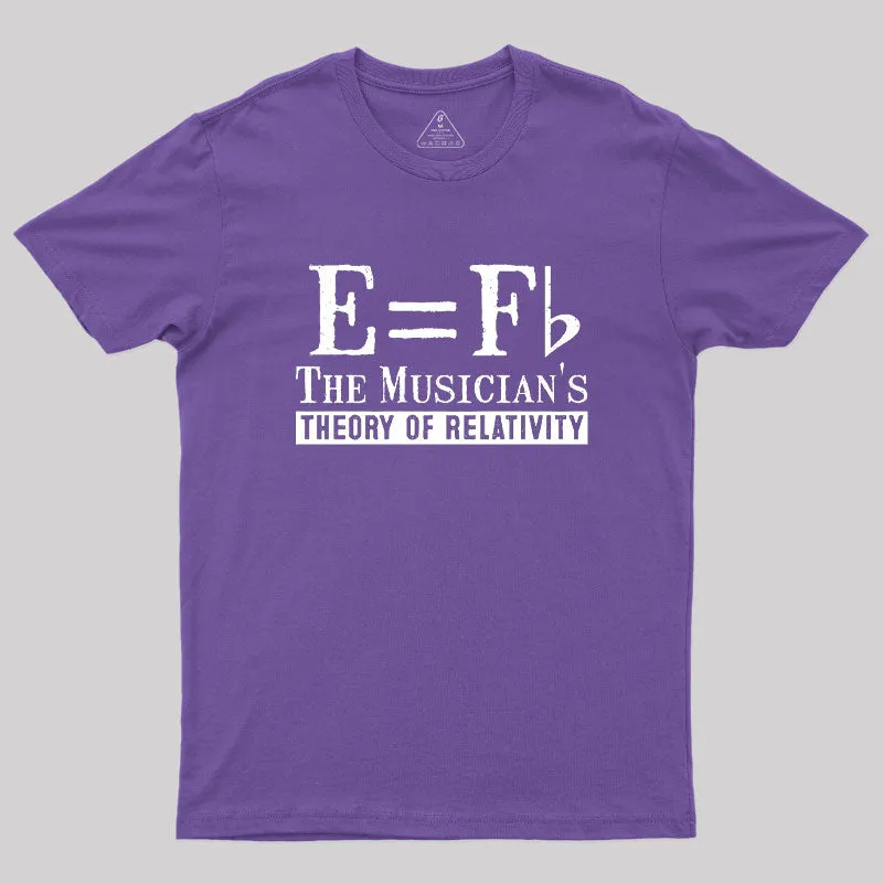 E Equals F Flat Theory Of Relativity Geek T-Shirt - Image 6