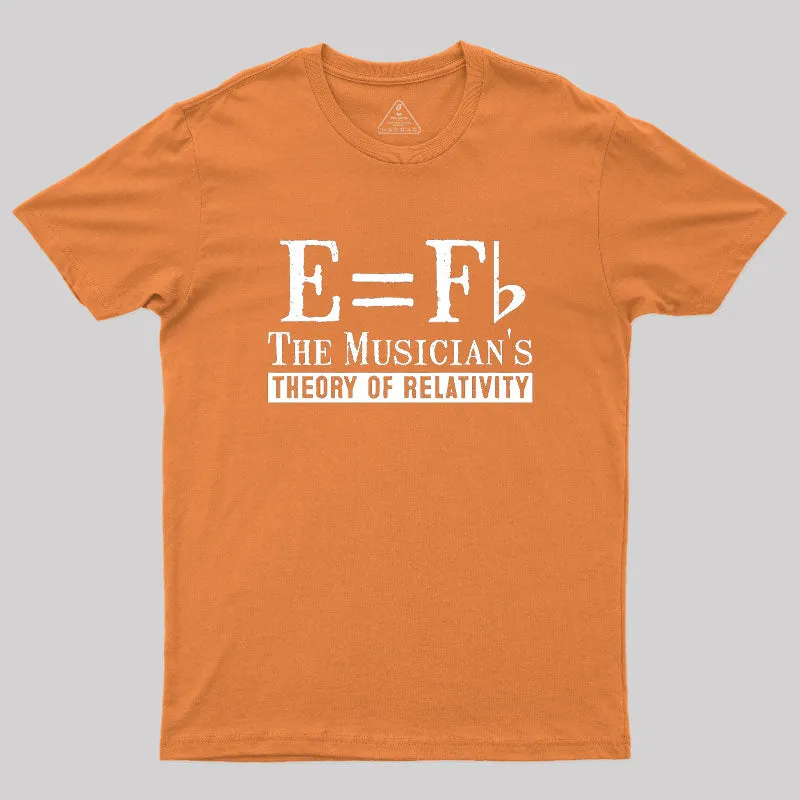 E Equals F Flat Theory Of Relativity Geek T-Shirt - Image 7
