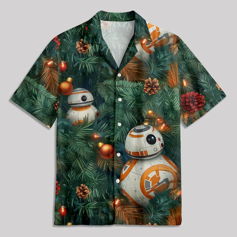 Christmas BB-8 Button Up Pocket Shirt - Image 2