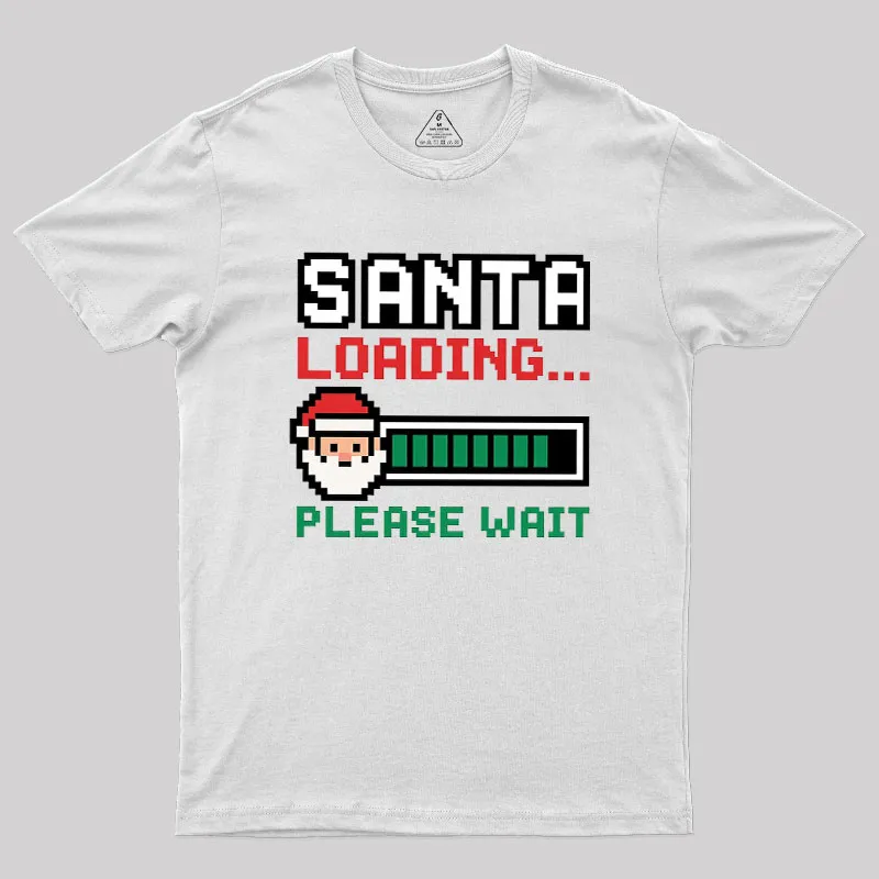 Santa Loading Pixel Design Geek T-Shirt - Image 5