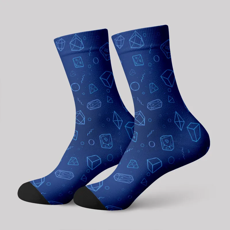 DND Polyhedra in Seawater Men's Socks
