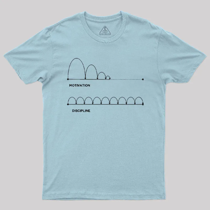 A Visual Comparison of Motivation and Discipline T-Shirt - Image 8