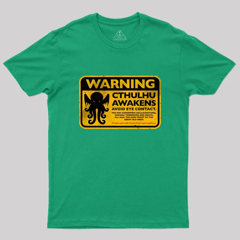 Cthulhu Warning T-Shirt - Image 7