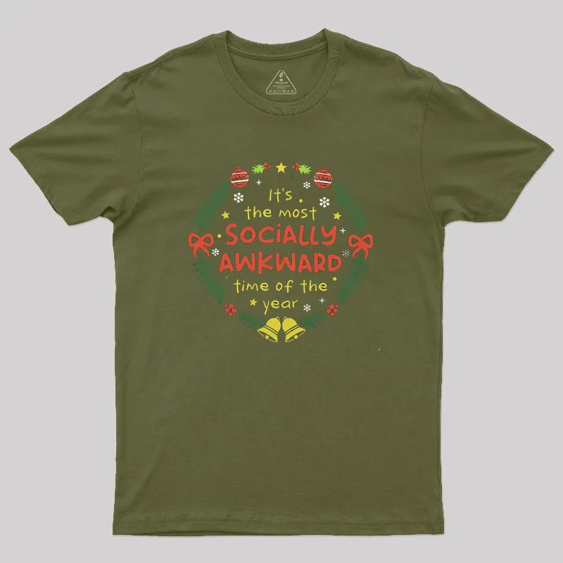Socially Awkward Christmas Geek T-Shirt - Image 3
