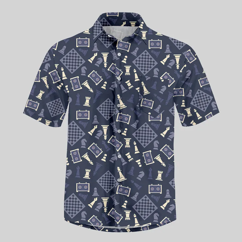 International Chess Button Up Pocket Shirt
