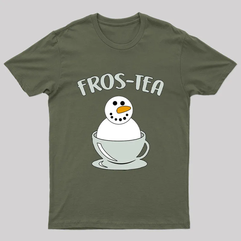 Fros-Tea Funny Snowman T-Shirt - Image 3