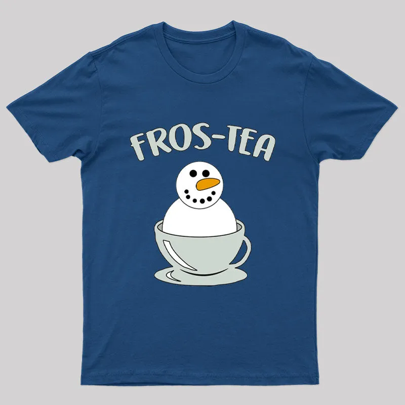 Fros-Tea Funny Snowman T-Shirt - Image 2