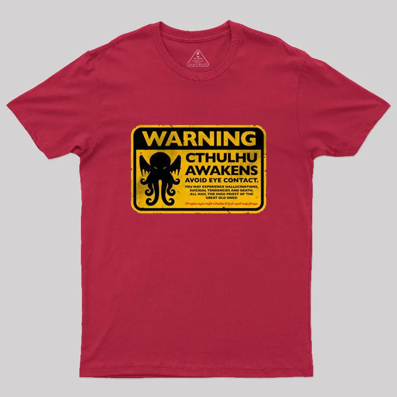 Cthulhu Warning T-Shirt - Image 8
