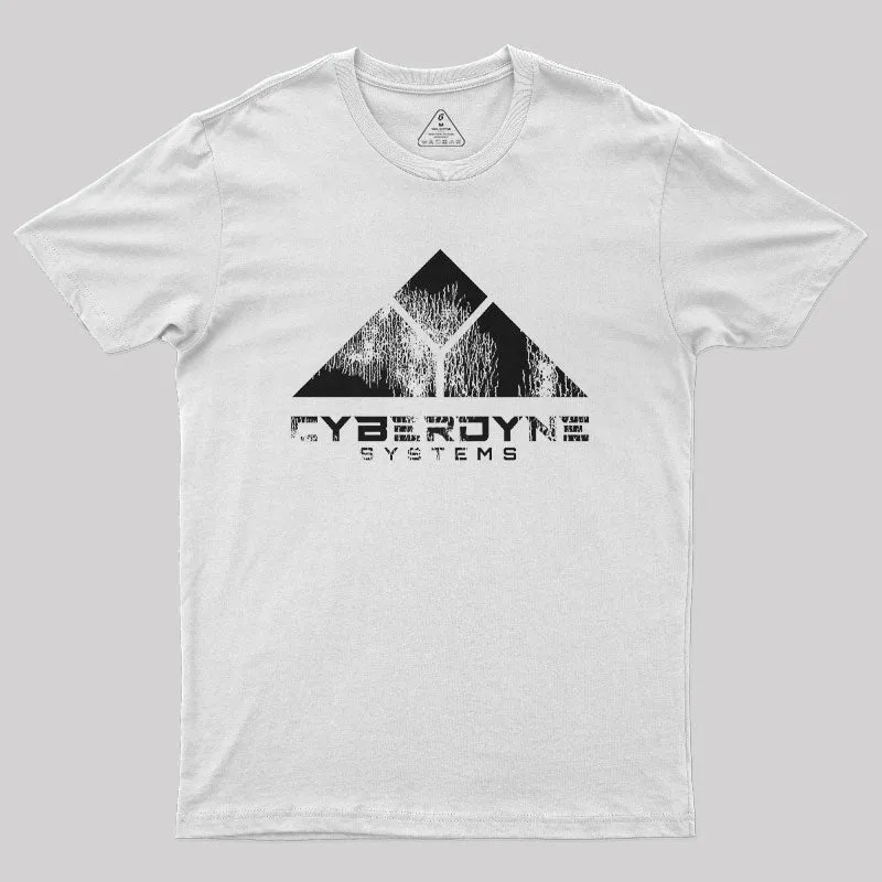 Worn Cyberdyne Logo Nerd T-Shirt - Image 11