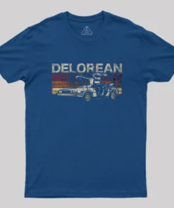 Alternative view of Retro Delorean Geek T-Shirt