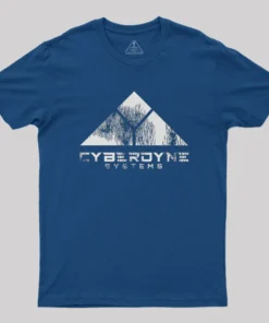 Alternative view of Worn Cyberdyne Logo Nerd T-Shirt