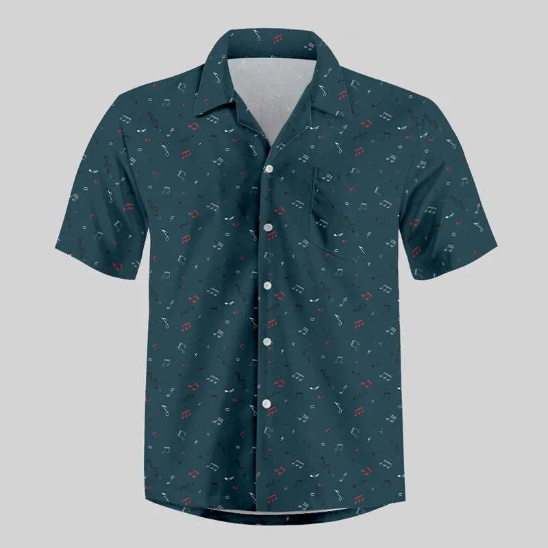Music Button Up Pocket Shirt - Image 2