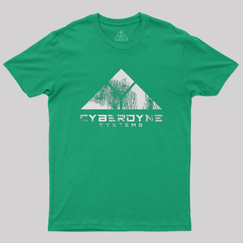 Worn Cyberdyne Logo Nerd T-Shirt - Image 4