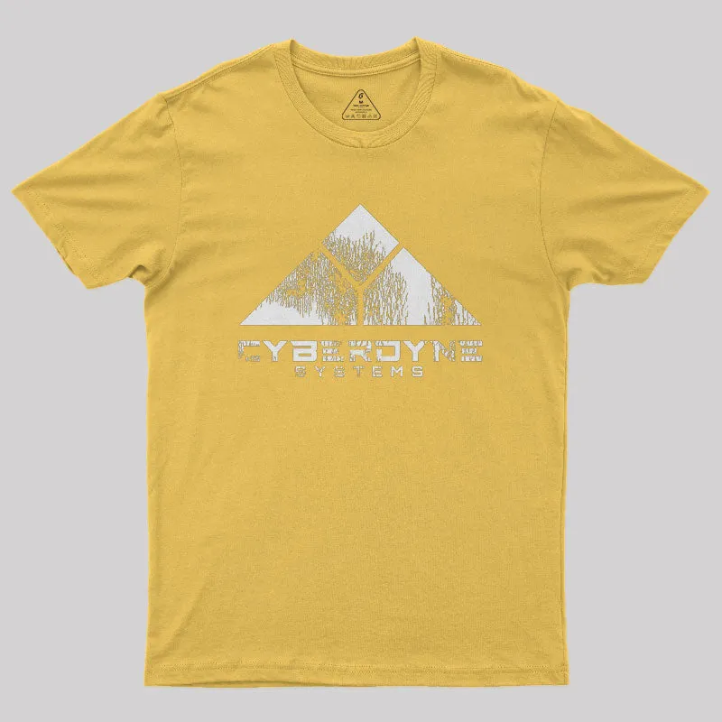 Worn Cyberdyne Logo Nerd T-Shirt - Image 7