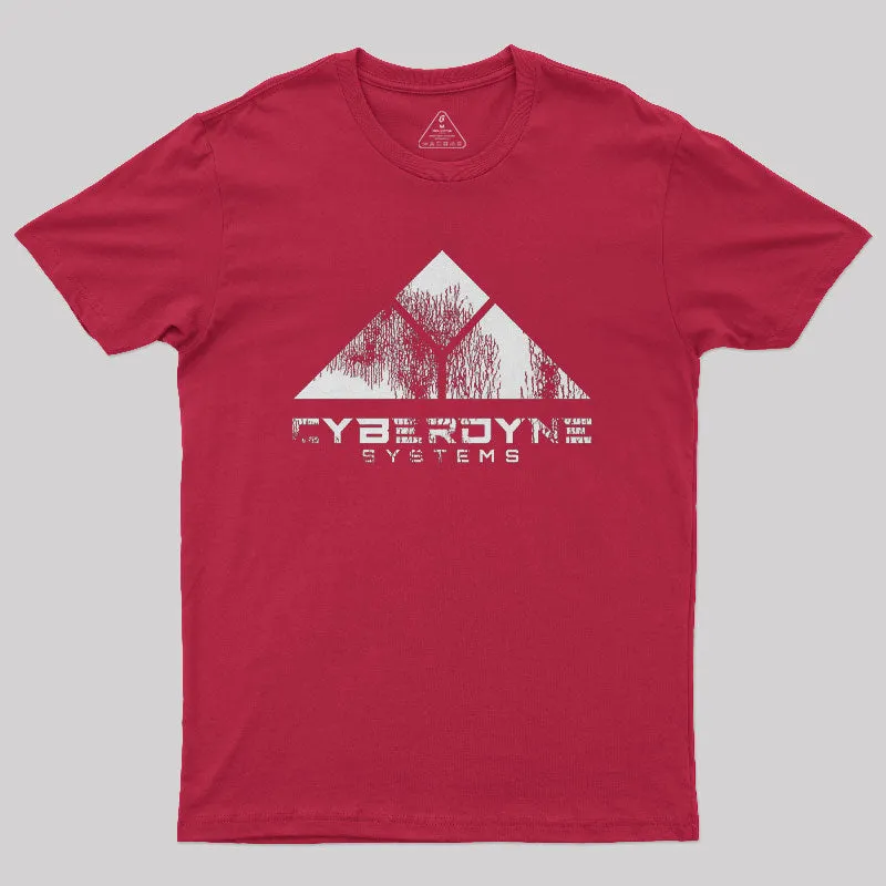 Worn Cyberdyne Logo Nerd T-Shirt - Image 8