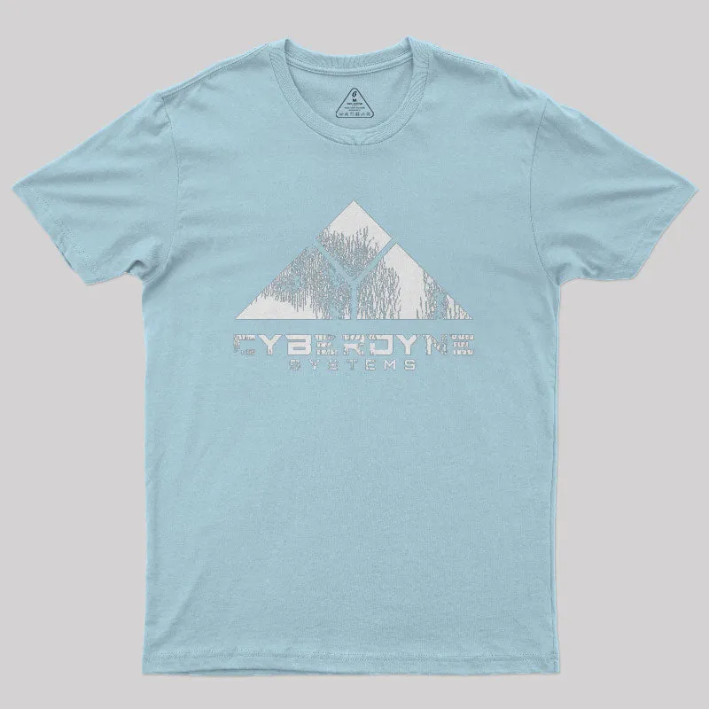 Worn Cyberdyne Logo Nerd T-Shirt - Image 9