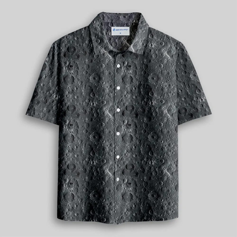 Lunar Surface Button Up Pocket Shirt