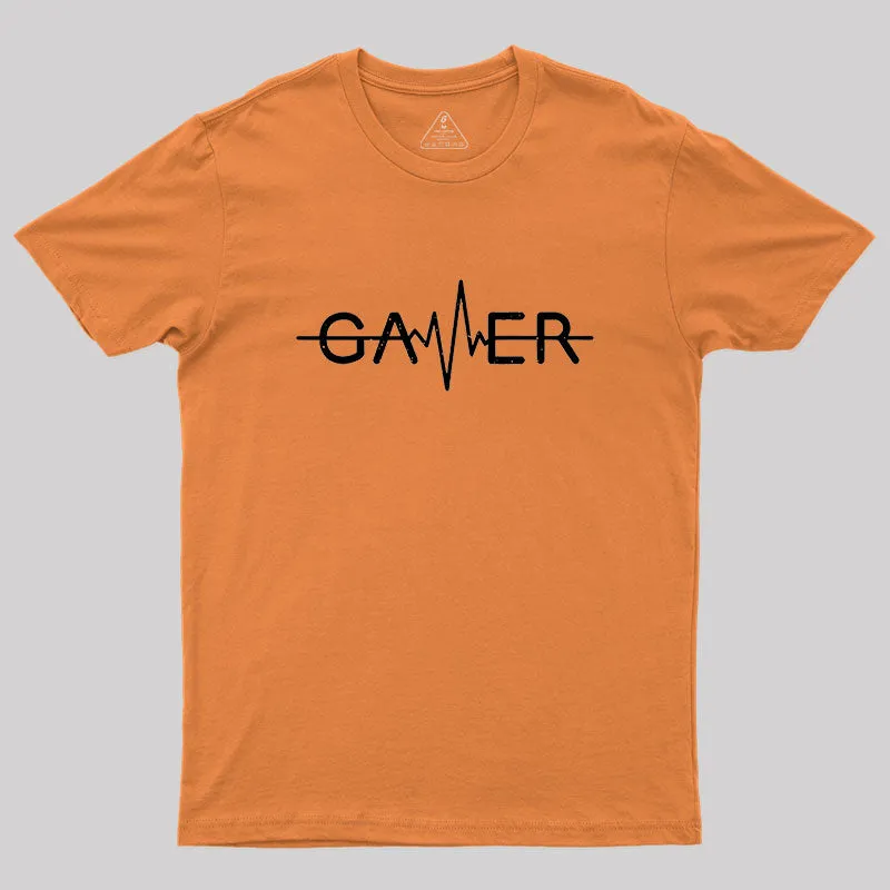 Gamer Heartbeat Geek T-Shirt - Image 7