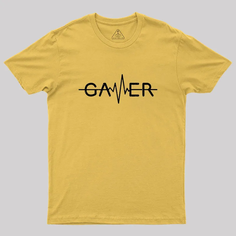 Gamer Heartbeat Geek T-Shirt - Image 8