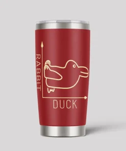 Alternative view of Rabbit And Duck Funny Geeks Tumbler