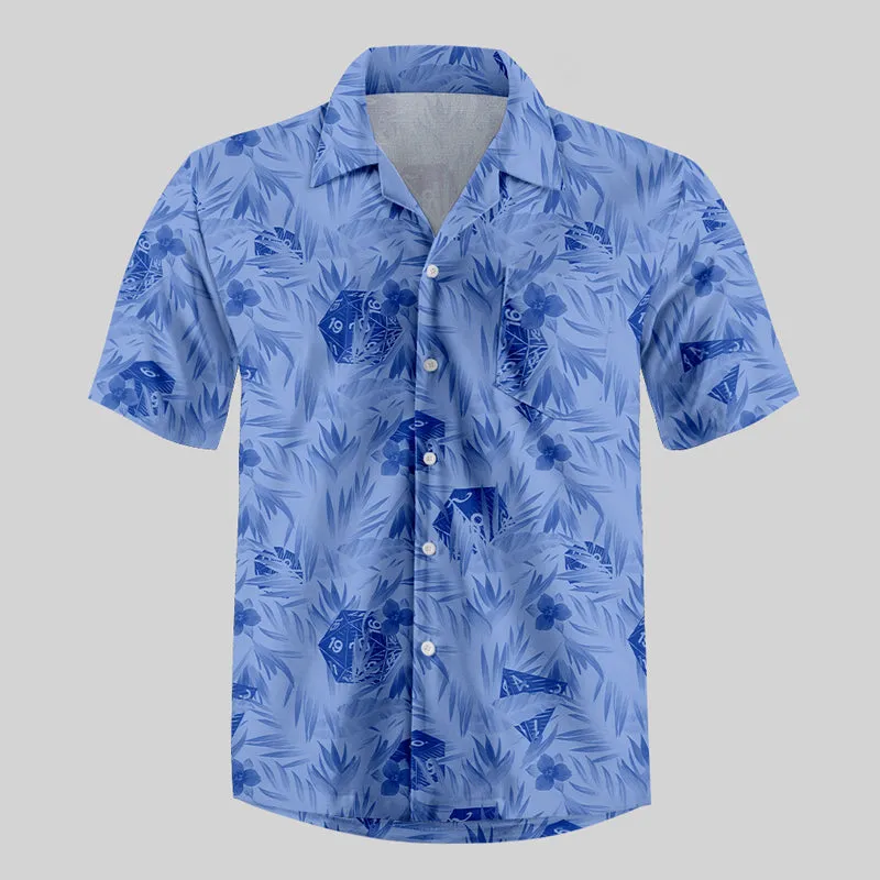 DND Multi Sided Dice in The Flower Cluster Button Up Pocket Shirt - Image 4