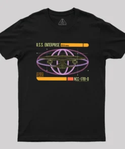 U.S.S. Enterprise D LCARS Status Geek T-Shirt