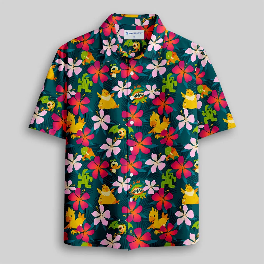 Summoned Beast Hawaii Button Up Pocket Shirt