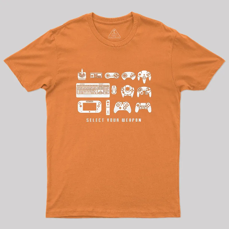 Select Your Weapon Game Controllers Geek T-Shirt - Image 7